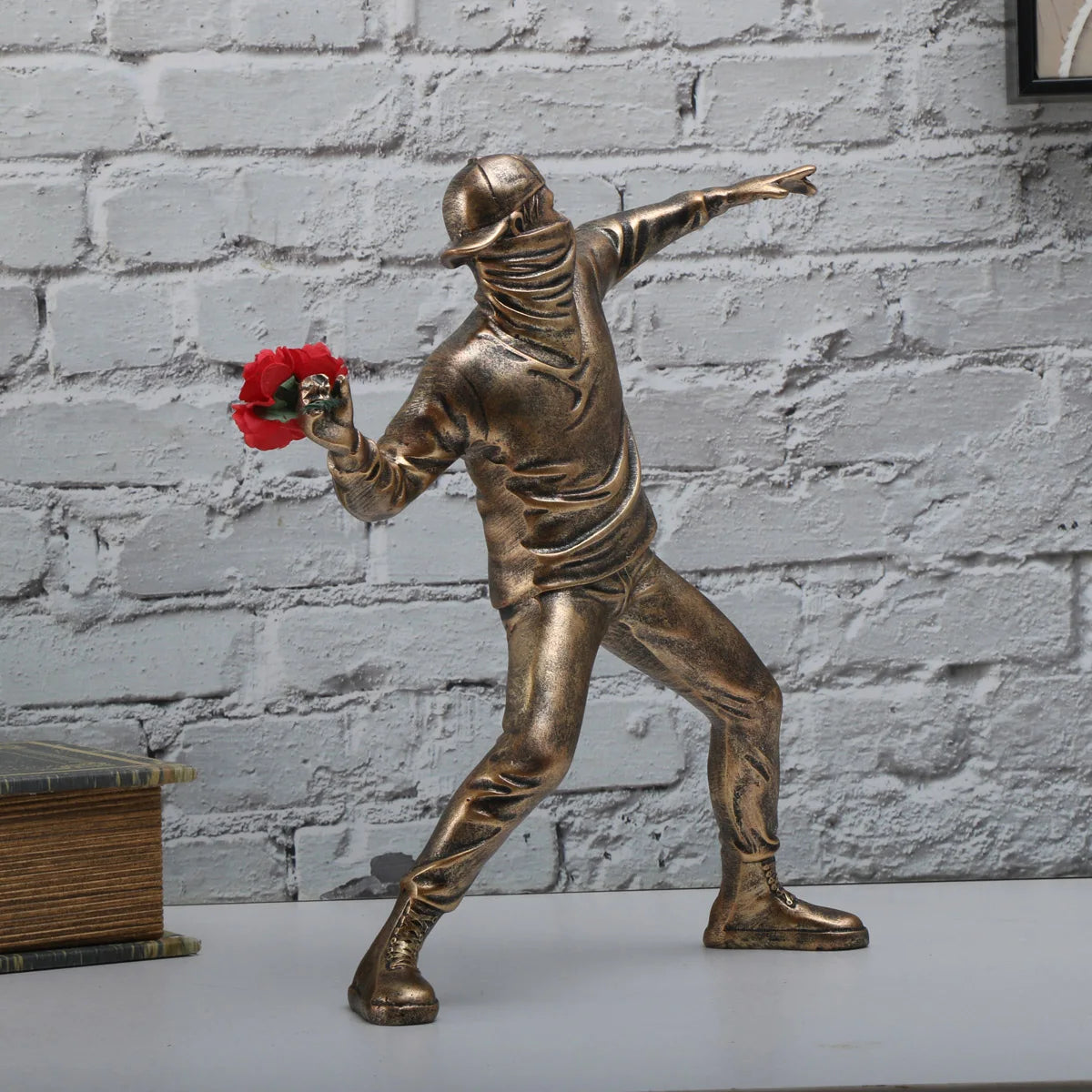 Banksy Sculptures Flower Thrower Statue