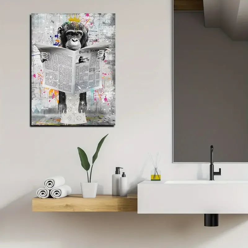 Banksy No Frame Wall Art For Bathroom