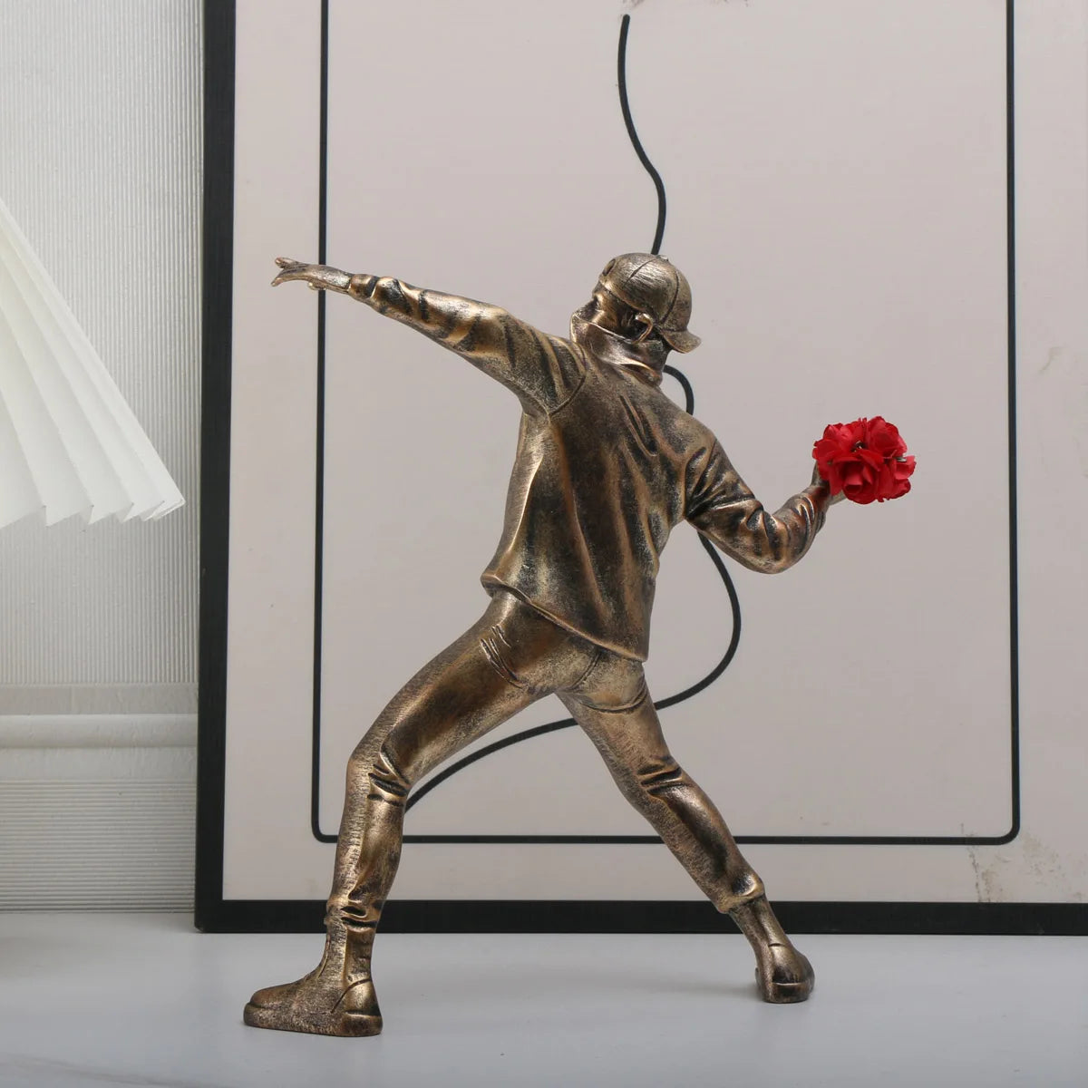 Banksy Sculptures Flower Thrower Statue