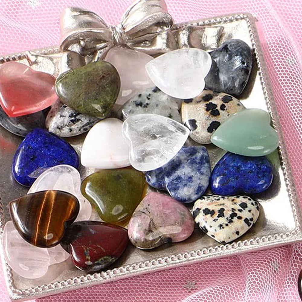 7 Pcs Mini Crystal Heart Stone