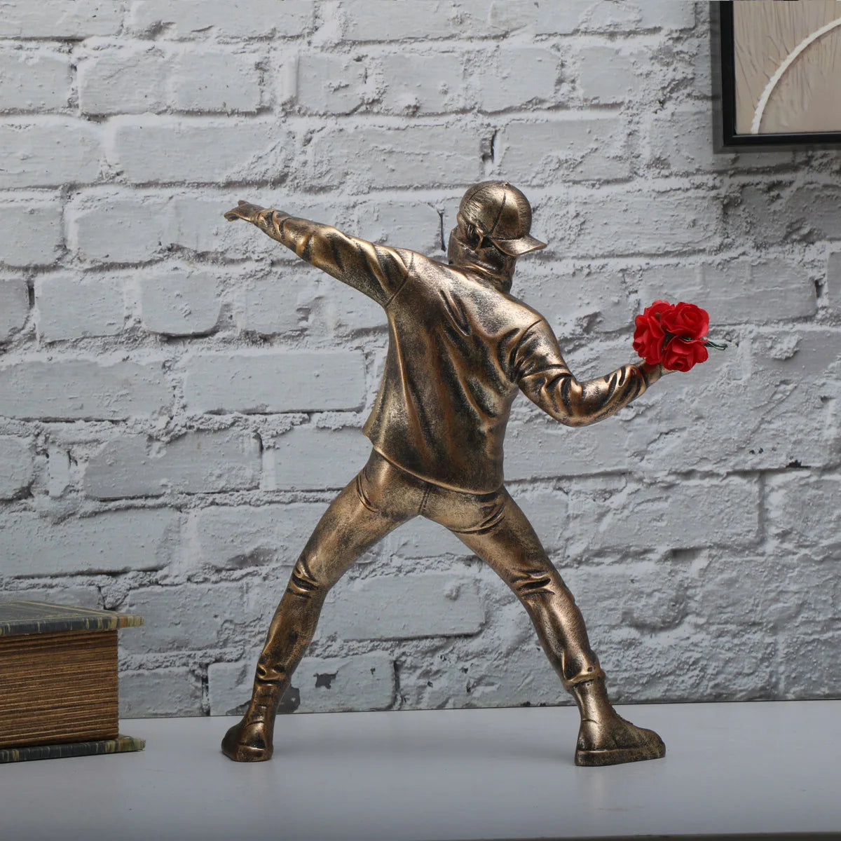 Banksy Sculptures Flower Thrower Statue