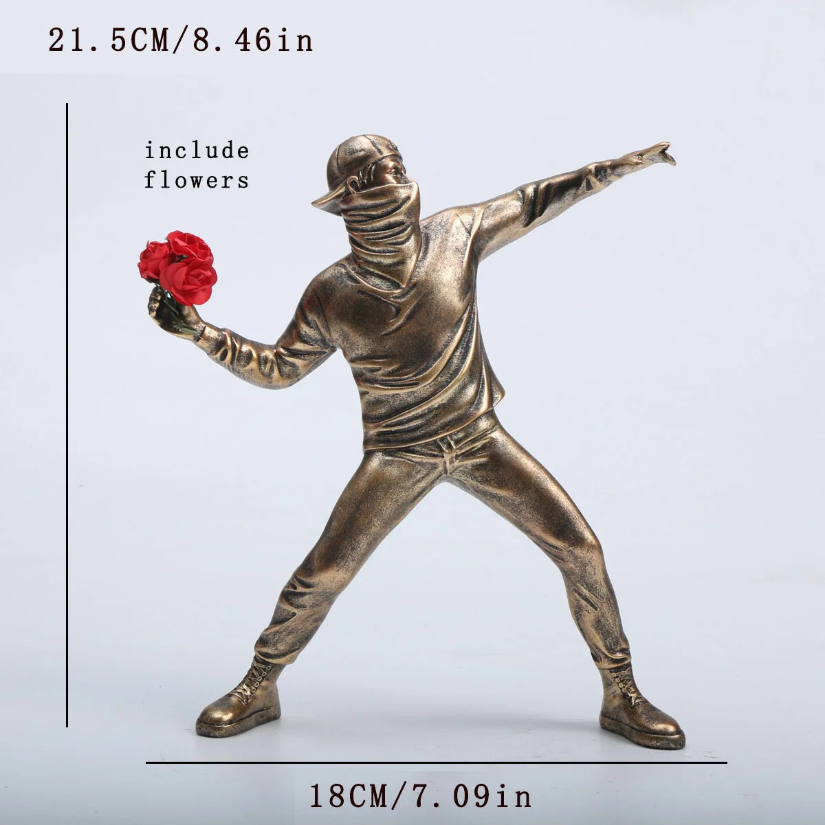 Banksy Sculptures Flower Thrower Statue