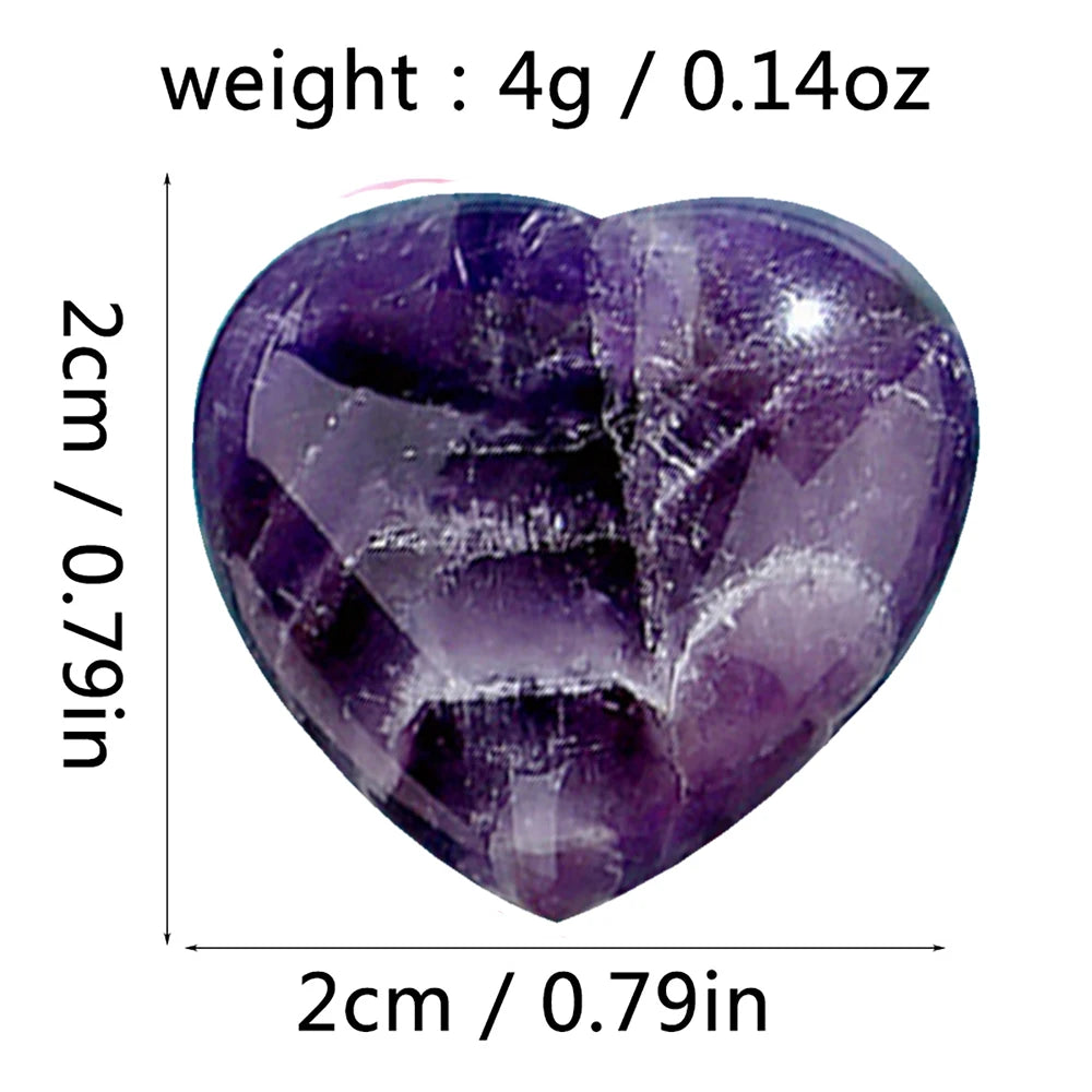 7 Pcs Mini Crystal Heart Stone