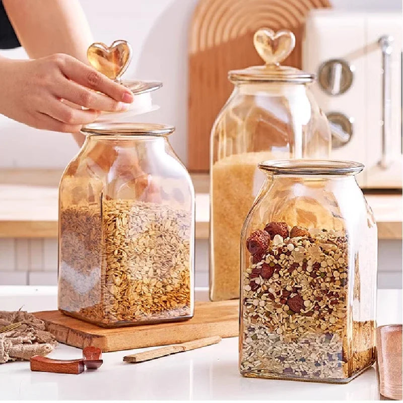 Amber Glass Sealed Jar