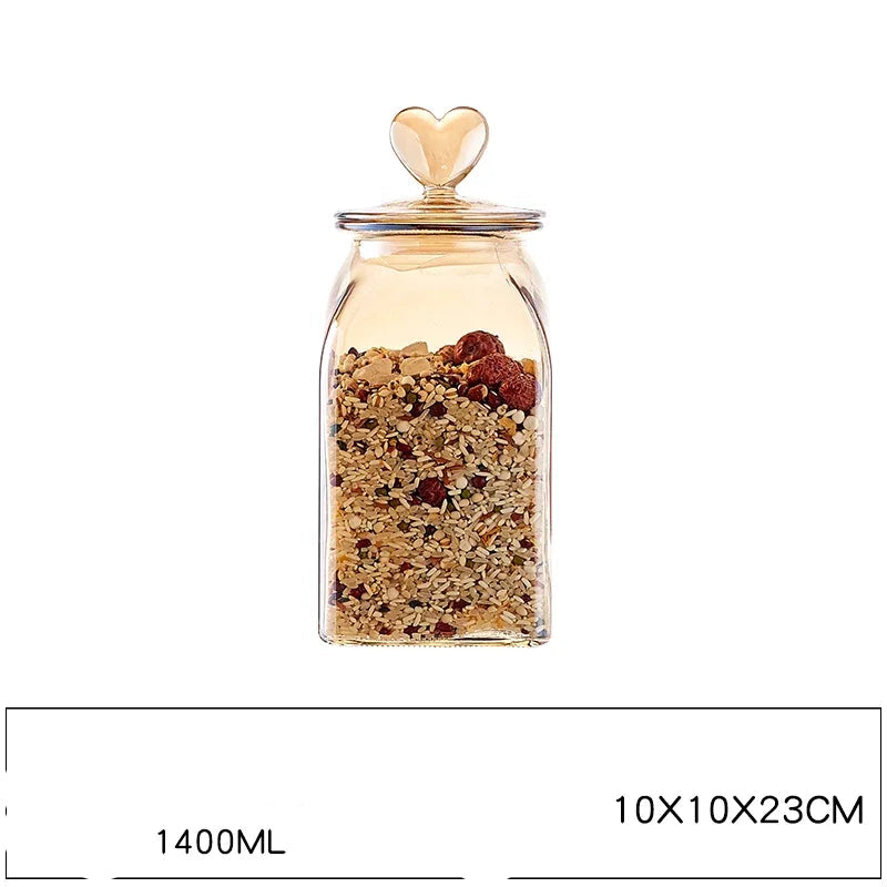 Amber Glass Sealed Jar