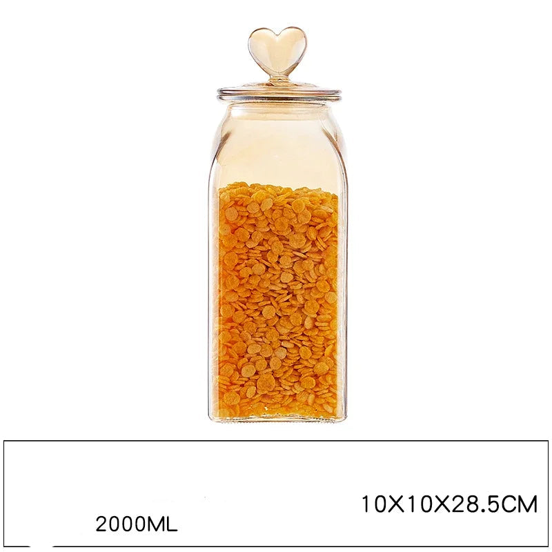 Amber Glass Sealed Jar