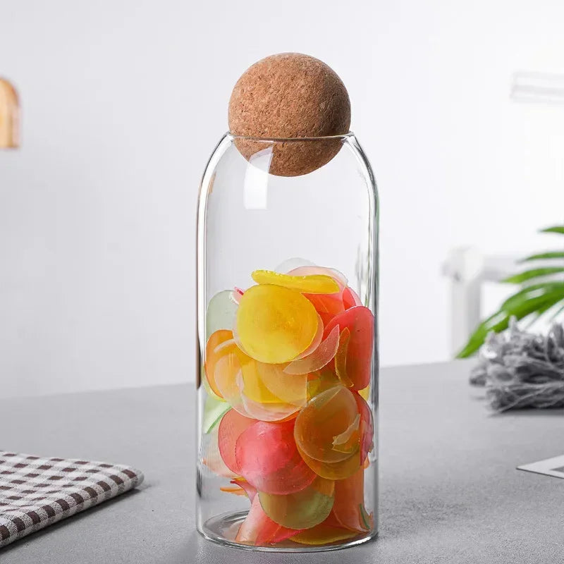 Glass Cork Stopper jar