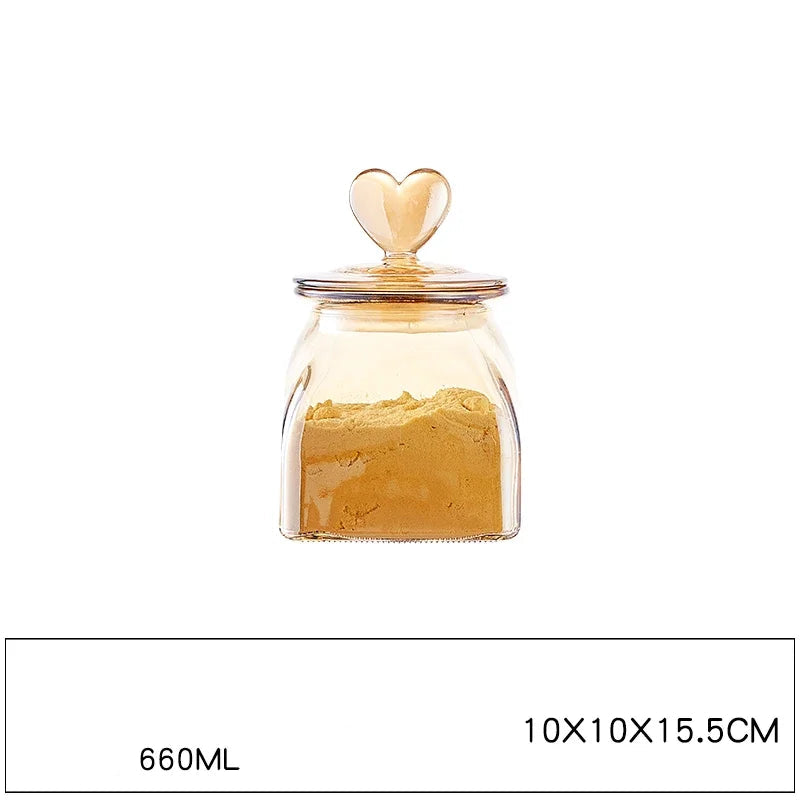 Amber Glass Sealed Jar