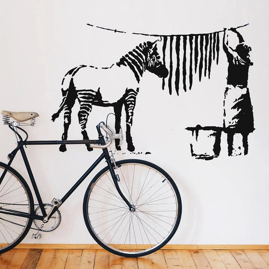 Banksy Wall Decor ZEBRA STRIPES