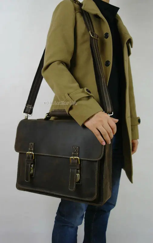 Genuine Leather 15" Laptop Bag