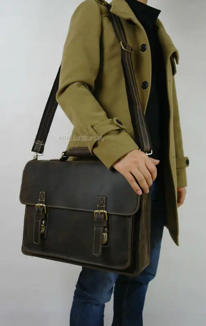 Genuine Leather 15" Laptop Bag