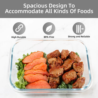 16-Piece Glass Food Storage Container Set