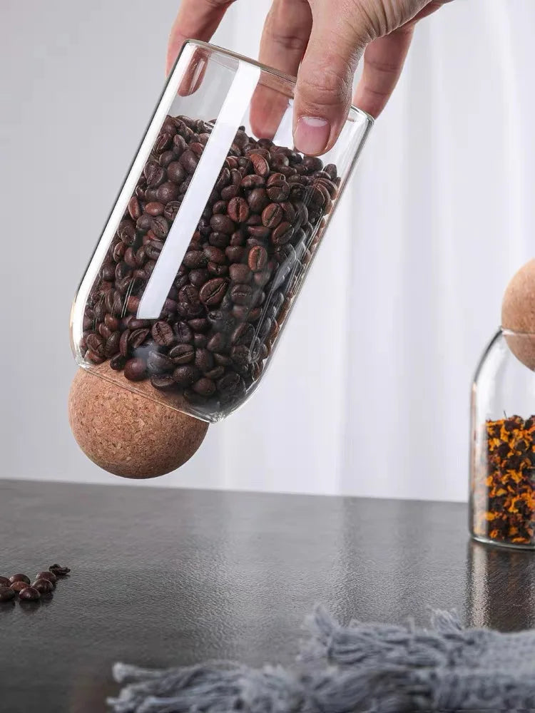 Glass Cork Stopper jar