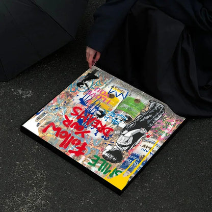 Bansky Dream Big Dreams Graffiti Canvas Painting