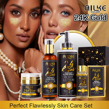 AILKE 24K Gold Flawlessly Skin Care Set