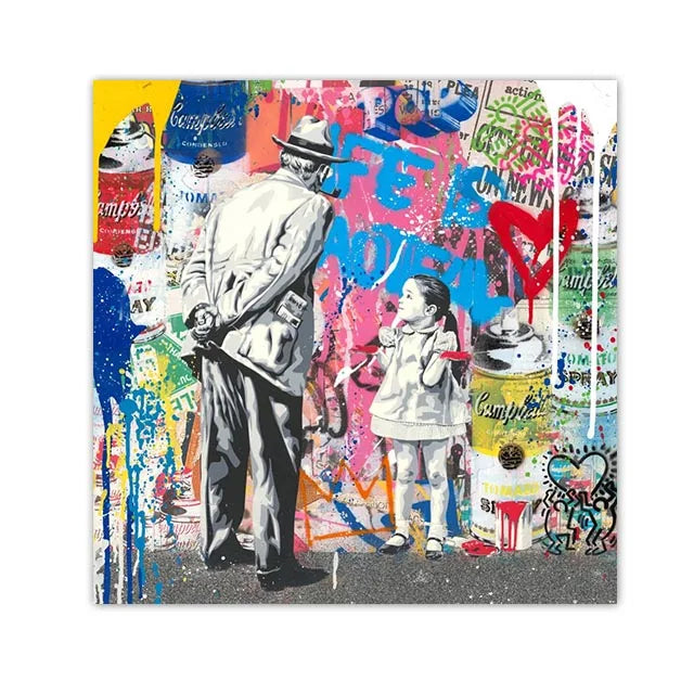Bansky Dream Big Dreams Graffiti Canvas Painting