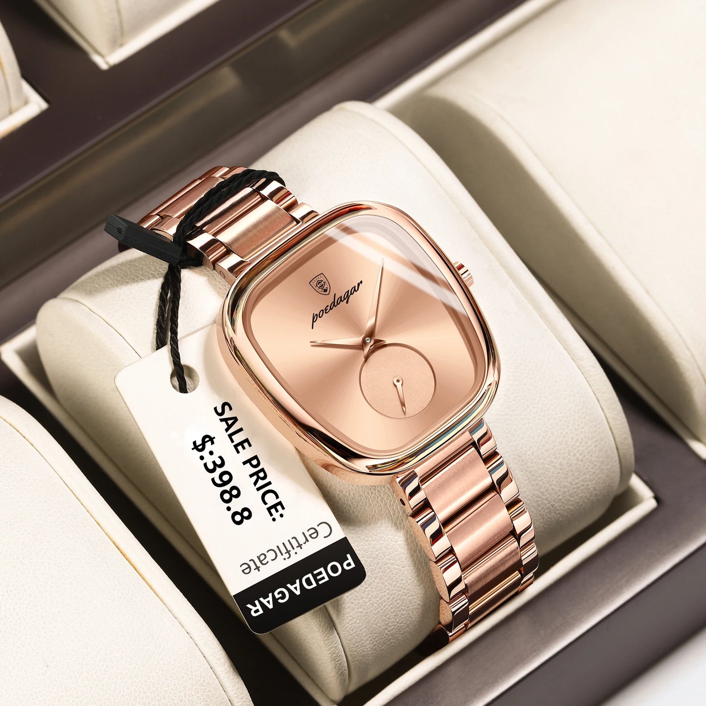 POEDAGAR Waterproof Stainless Steel Ladies Watch