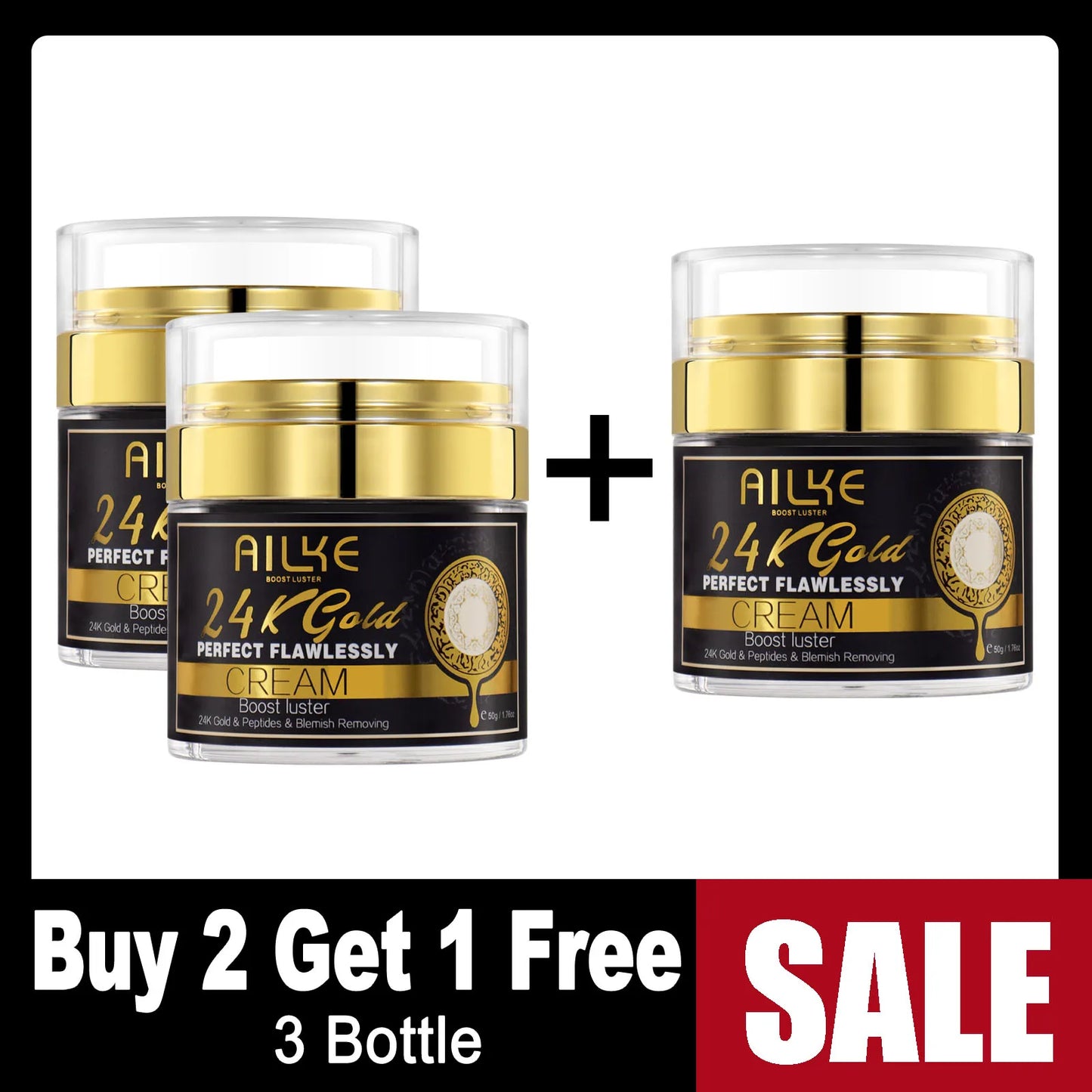 AILKE 24K Gold Flawlessly Skin Care Set