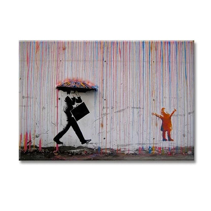 The Boy Behind The Curtains Poster Banksy Street Art