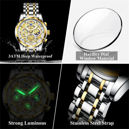 POEDAGAR Men's Reloj Watch Waterproof Luminous