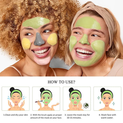 Clay Facial Mask Set 4 pack