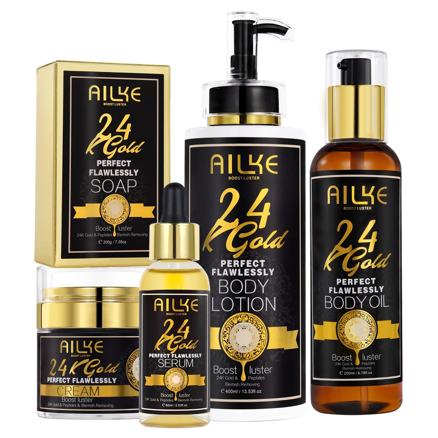 AILKE 24K Gold Flawlessly Skin Care Set