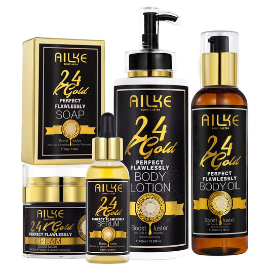 AILKE 24K Gold Flawlessly Skin Care Set