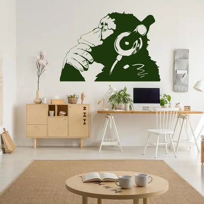Thinking Monkey Banksy Wall Sticker