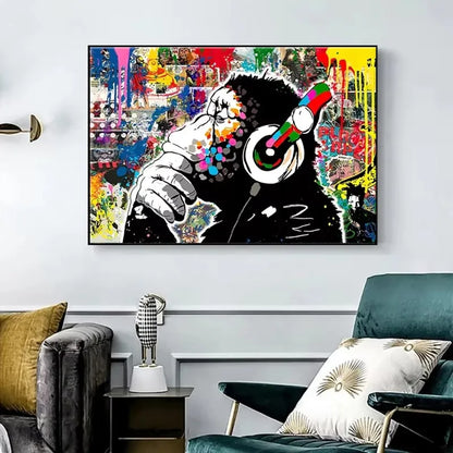 The Boy Behind The Curtains Poster Banksy Street Art