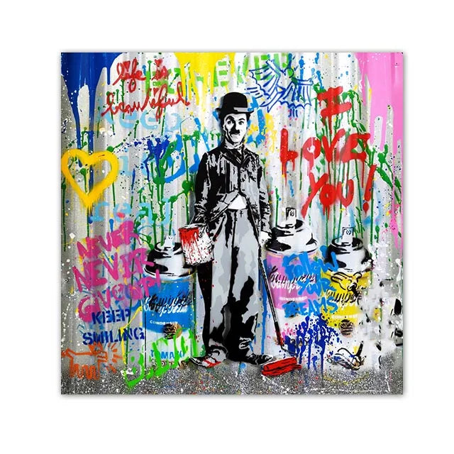 Bansky Dream Big Dreams Graffiti Canvas Painting