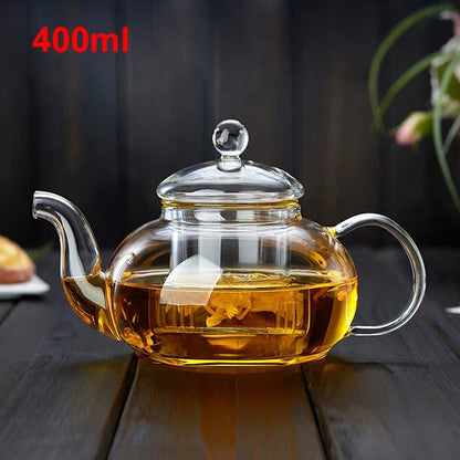 Filterable Heat-resistant Thickened Glass Teapot