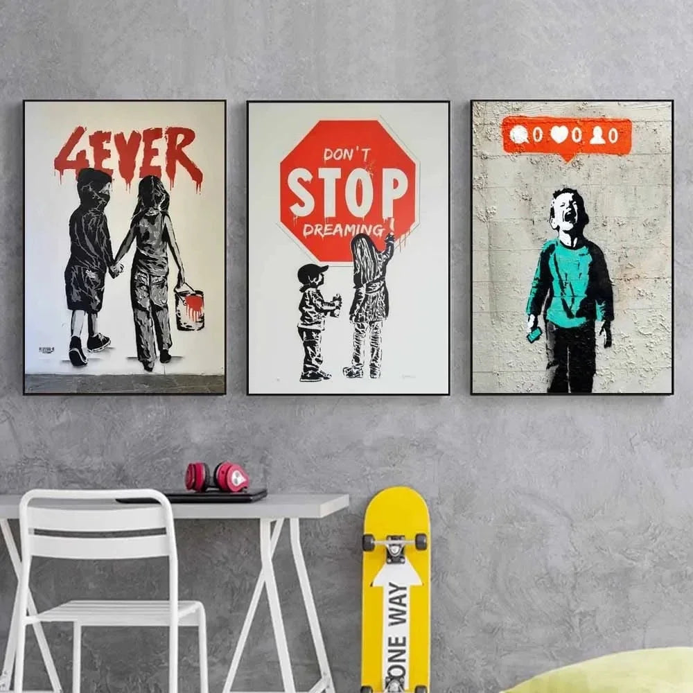 Classic Retro Wall Art Banksy