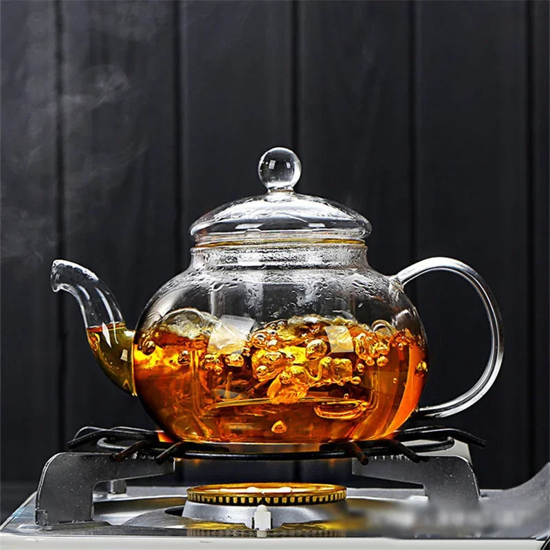 Filterable Heat-resistant Thickened Glass Teapot