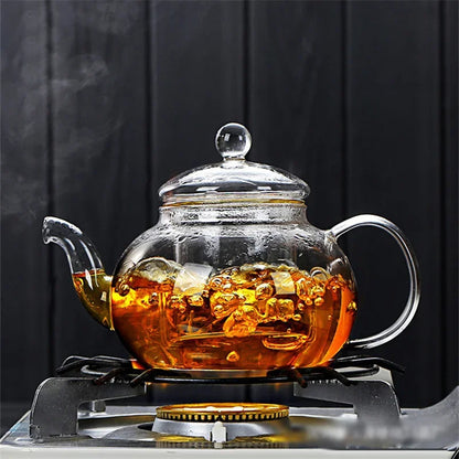 Filterable Heat-resistant Thickened Glass Teapot