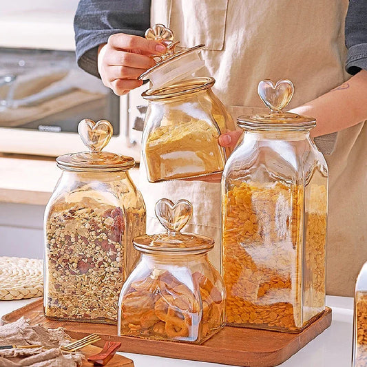 Amber Glass Sealed Jar