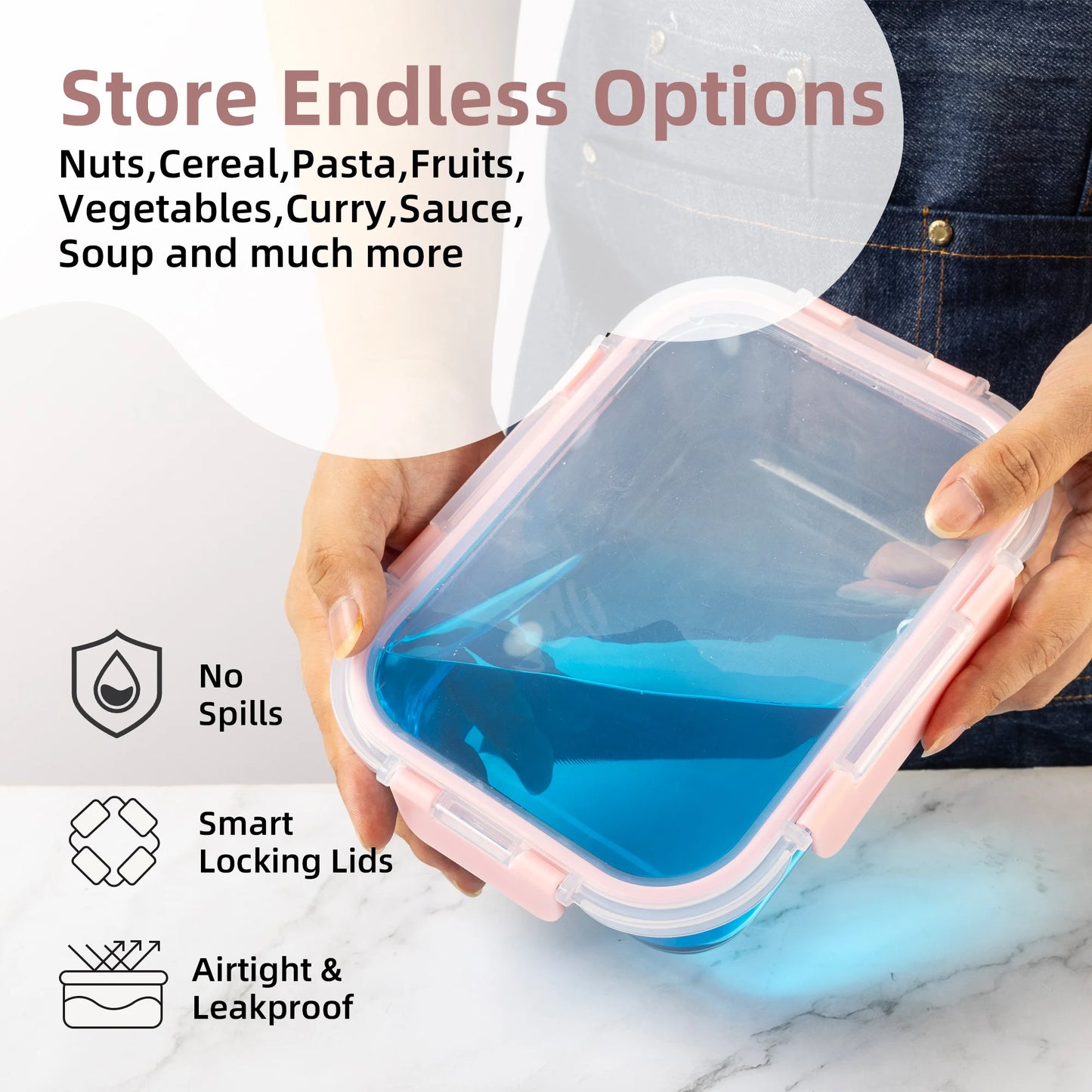 16-Piece Glass Food Storage Container Set