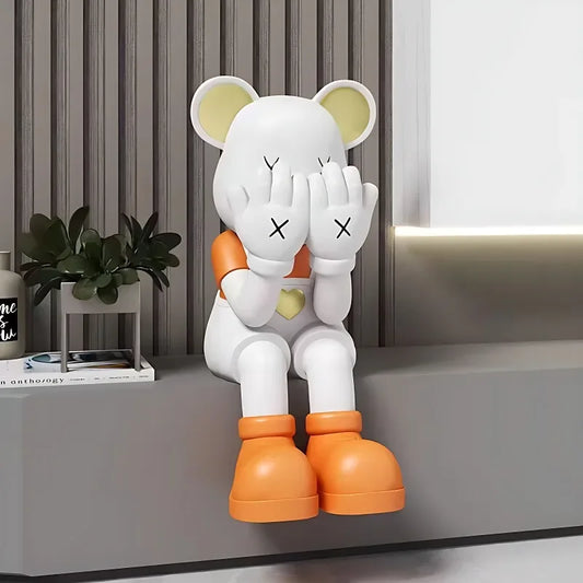 Banksy Violent Bear Sitting Posture Large Floor-standing