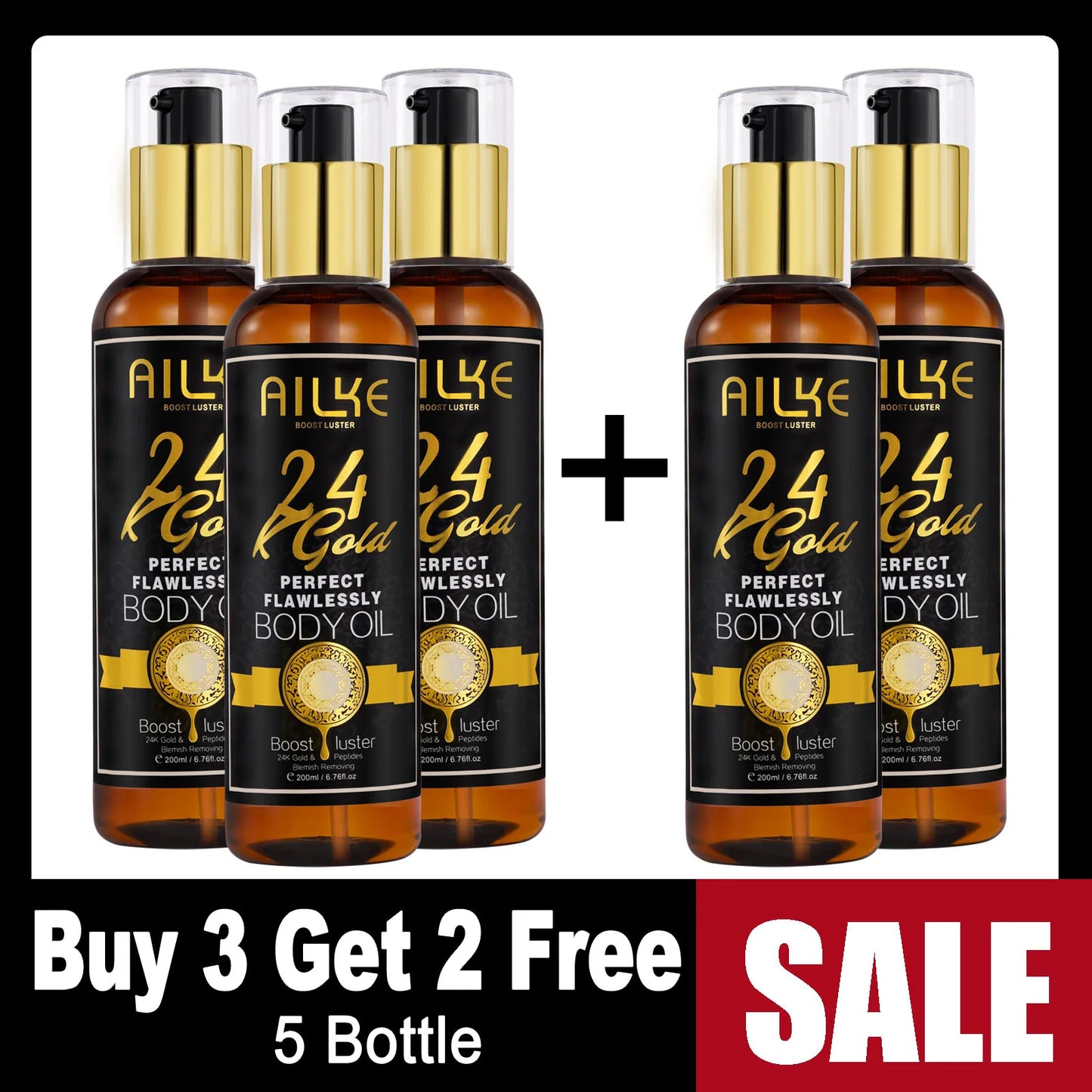 AILKE 24K Gold Flawlessly Skin Care Set