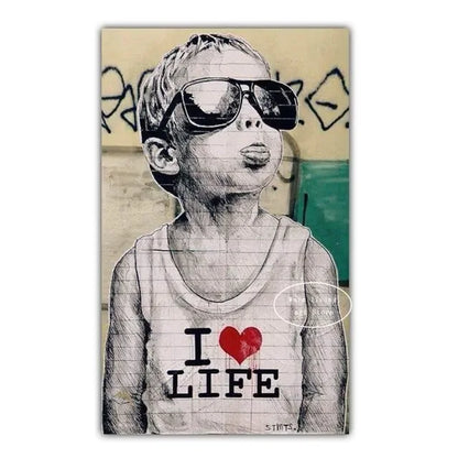 Classic Retro Wall Art Banksy