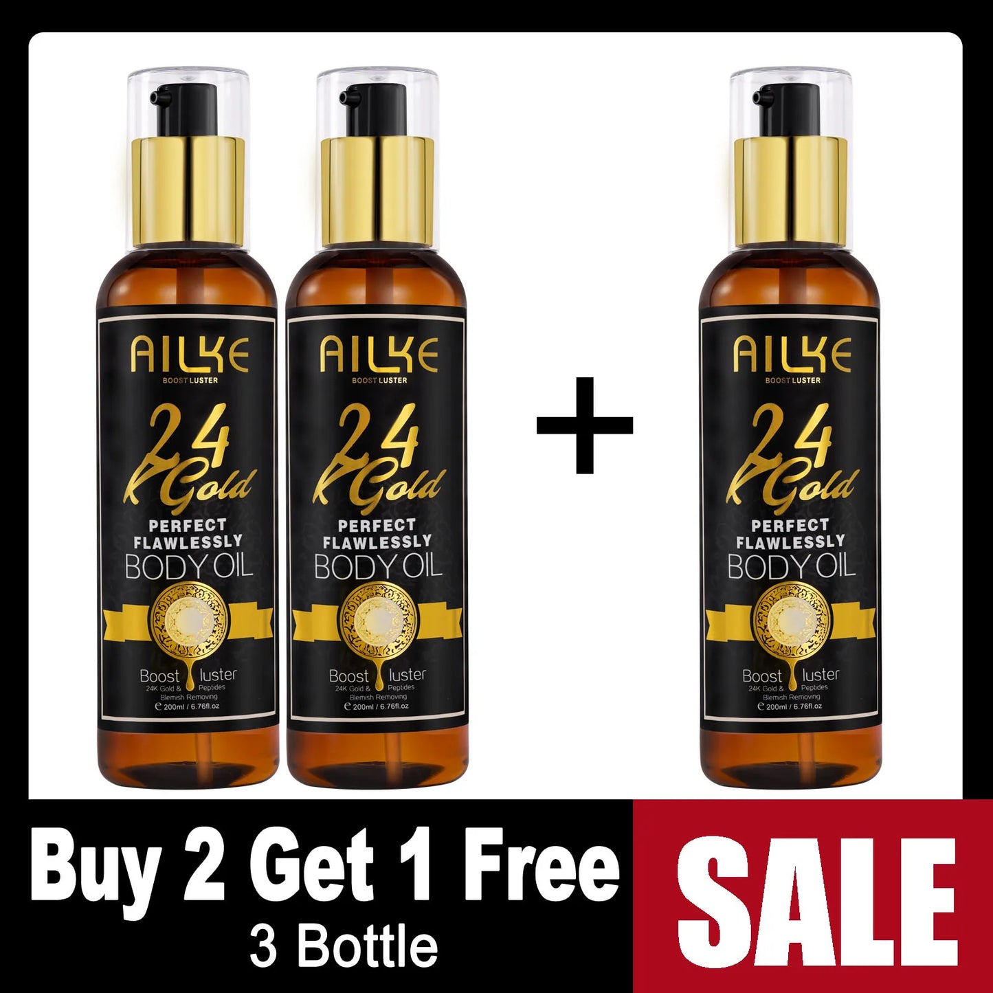 AILKE 24K Gold Flawlessly Skin Care Set