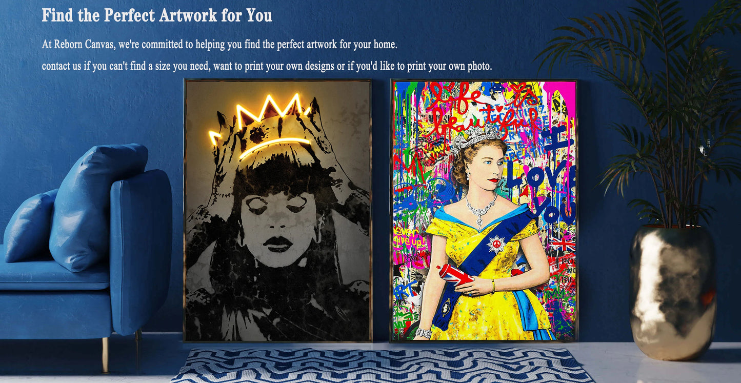 Bansky Dream Big Dreams Graffiti Canvas Painting