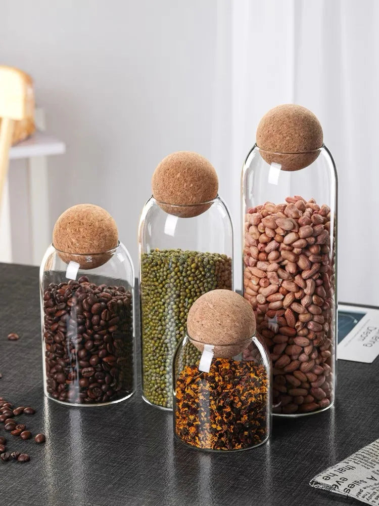 Glass Cork Stopper jar