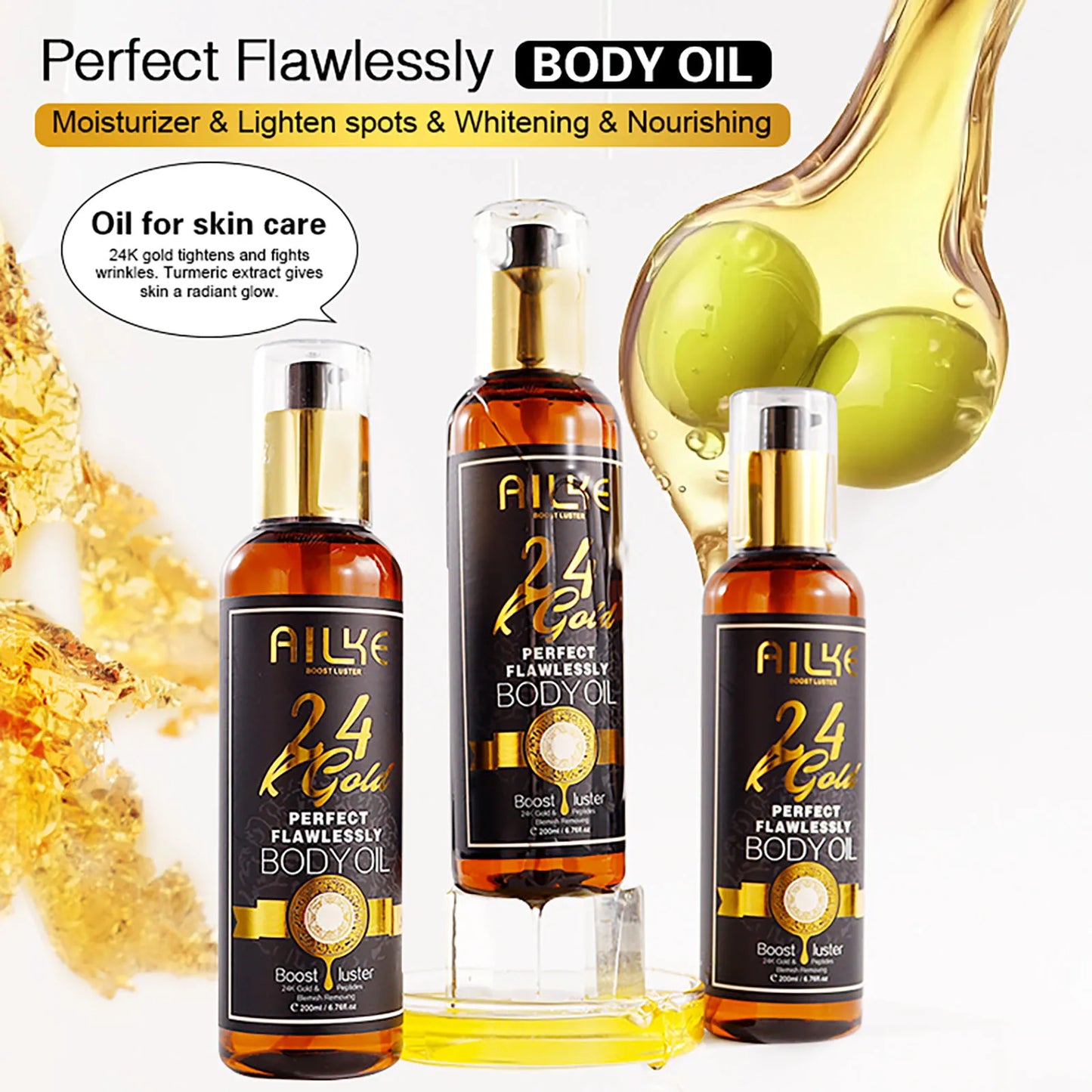 AILKE 24K Gold Flawlessly Skin Care Set