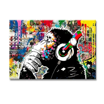 The Boy Behind The Curtains Poster Banksy Street Art