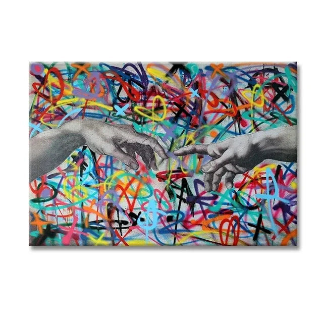 The Boy Behind The Curtains Poster Banksy Street Art