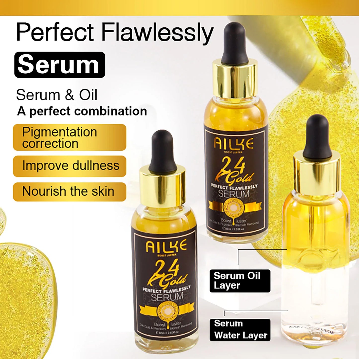AILKE 24K Gold Flawlessly Skin Care Set