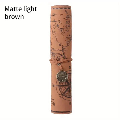 Vintage Leather Roll-Up Pouch