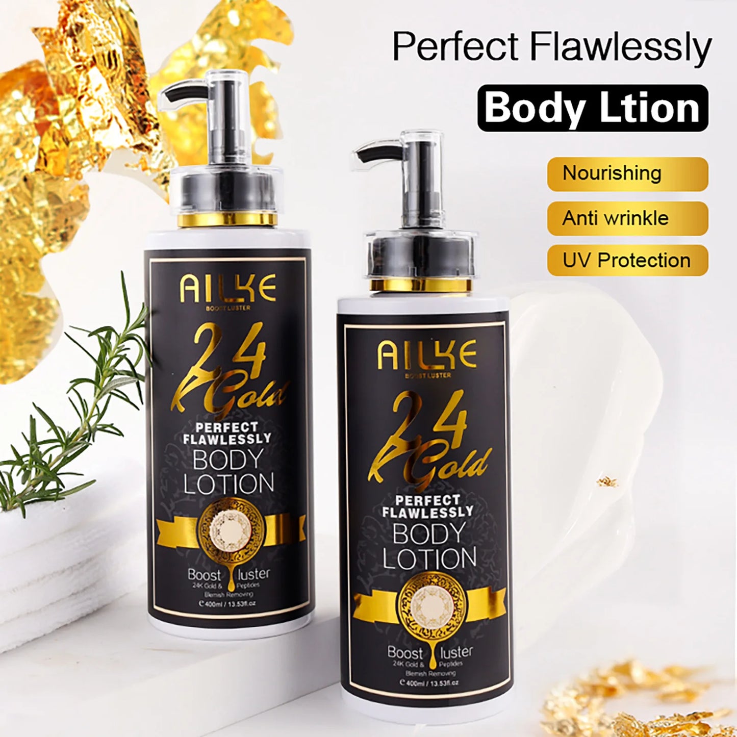 AILKE 24K Gold Flawlessly Skin Care Set