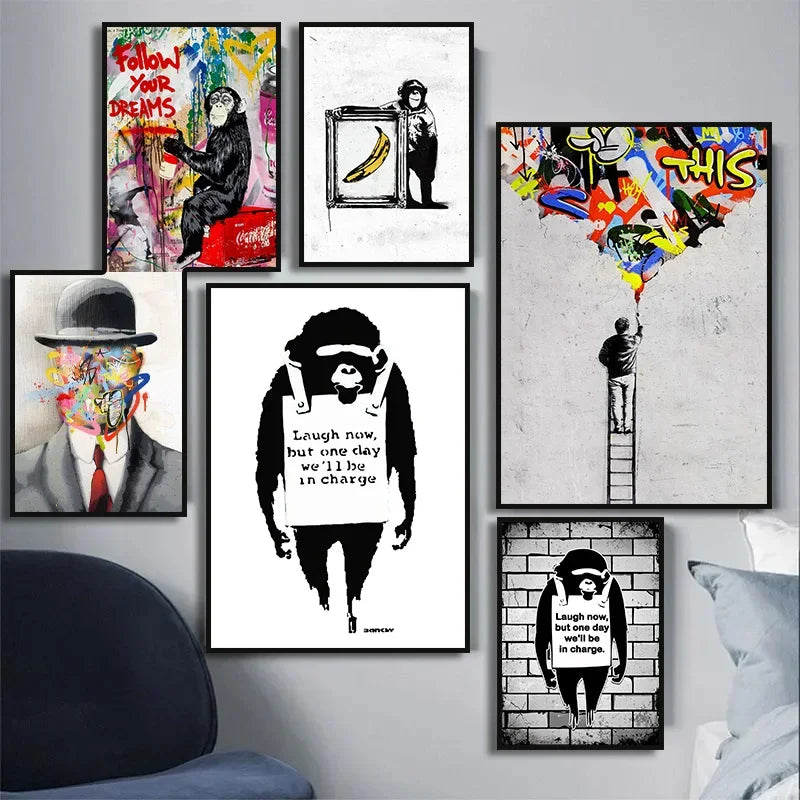 Classic Retro Wall Art Banksy