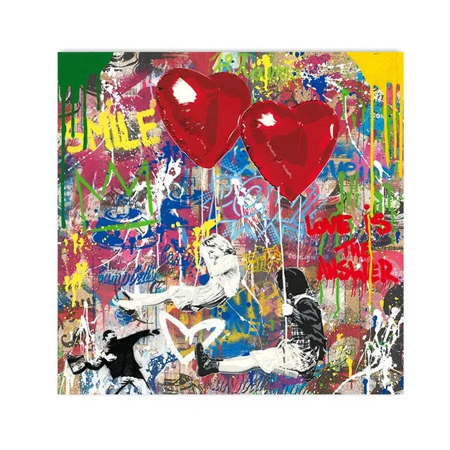 Bansky Dream Big Dreams Graffiti Canvas Painting